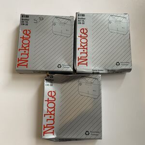 NU-KOTE B199 Typewriter Ribbons For BROTHER AX-10 EM-30 New Old Stock Lot of 3
